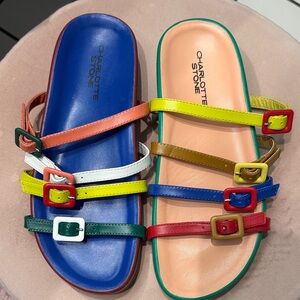 Charlotte Stone Multicolor Buckle Sandals